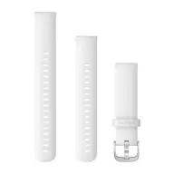 GARMIN Venu 2s óraszíj 18mm fehér szilikon ezüst csat (Quick Release)