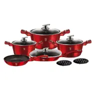 BERLINGER HAUS BH/7142 Metallic Line Burgundy Edition Cooking-set 11db-os