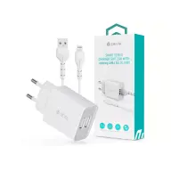 DEVIA Smart Series Charger Suit With Lightning Cable - 5V/2.4A 12W fehér
