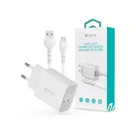 DEVIA Smart Series Charger Suit With Micro Cable - 5V/2.4A 12W fehér