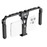 K-F CONCEPT Telefon rig cage univerzális keret összecsukható 3db vakupapucs állványmenet