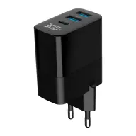 GEMBIRD 3-port 30W GaN USB fast charger LCD fekete