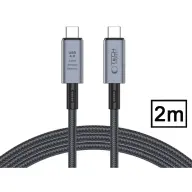 TECH-PROTECT USB 4.0 Type C Összekötő Fekete-Szürke 2m TP308996