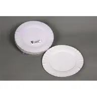 1020016311 round paper dessert plate 19cm 50 pcs White
