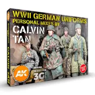 AK INTERACTIVE WWII German Uniforms Personal Mixes by Calvin Tan akril festék készlet 18x 17ml