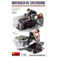 MINIART 1/35 Maybach HL 120 tank motor és szerelők szett katonai modell kiegészítő