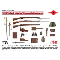 ICM 1/35 Első világháborús török gyalogság fegyverzet és felszerelés modell kiegészítő