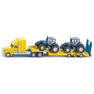 SIKU FARMER New Holland traktorokat szállító pótkocsis kamion