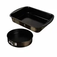BERLINGER HAUS LP-KL-119P Metallic Line Shiny Black Edition Baking mold 2pcs