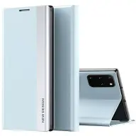 WOOZE Silver Line Oldalra nyíló tok stand Xiaomi Redmi Note 13 Pro 4G / Poco M6 Pro 4G világoskék