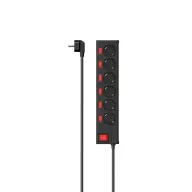 HAMA 223158 Power Strip 6 sockets 1.4m black with switch