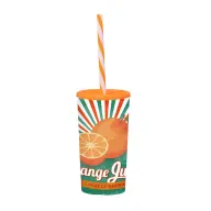 HEREVIN 161922-028P Čaša sa slamkom 470ml Orange Juice mintirano