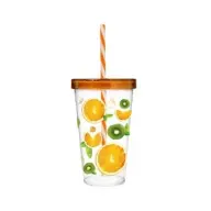 HEREVIN 161448-015P Čaša sa slamkom 660ml Orange narandžasto mintirano
