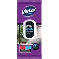 VORTEX Nedves törlőkendő üveg/tükör felületre visszazárható 48db