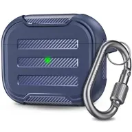 Phoner Carbon Apple Airpods 3 szilikon tok akasztóval éjkék