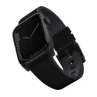 UNIQ Straden vízálló bőr Apple Watch szíj 49/45/44/42MM fekete