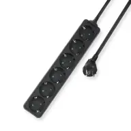 ACT CONNECTIVITY AC2460 Verteiler 6 Steckdose 3m schwarz Schalter