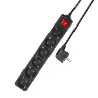 ACT CONNECTIVITY AC2465 Verteiler 6 Steckdose 3m schwarz Schalter