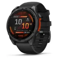GARMIN Fenix 8 47mm Amoled sötétszürke fekete szilikon szíjjal