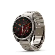 GARMIN Fenix 8 47mm Amoled Sapphire titanium titanium fém szíjjal + grafitszürke szilikon szíjjal