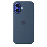 APPLE Silikonski ovitek z MagSafe pritrditvijo za iPhone 16 denim