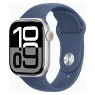 APPLE Watch Series 10 Cellular 42mm ezüst alumínium tok - sportszíj M/L denim