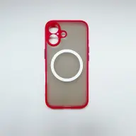 CELLECT Magnetni plastični ovitek iPhone 16 rdeče-črn
