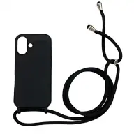 CELLECT TPU+PC ovitek s črno vrvico iPhone 16 črn