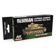 AK INTERACTIVE German Afrika Korps Colors 1941-1943 lakk alapú festék készlet 6x 17ml