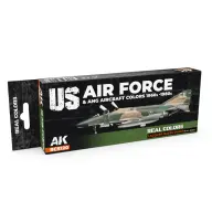 AK INTERACTIVE US Air Force & ANG Aircraft Colors 1960s-1980s lakk alapú festék készlet 8x 17ml