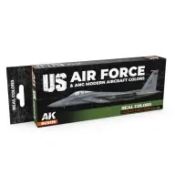 AK INTERACTIVE US Air Force & ANG Modern Aircraft Colors lakk alapú festék készlet 8x 17ml