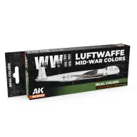 AK INTERACTIVE WWII Luftwaffe Mid-War Colors lakk alapú festék készlet 8x 17ml