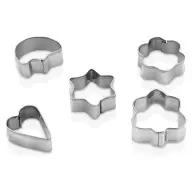 IRIS LUXPLASTIC L-00156 Biscuit süteményvágó forma set 5 pieces metal