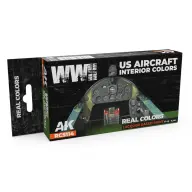 AK INTERACTIVE WWII US Aircraft Interior Colors lakk alapú festék készlet 6x 17ml