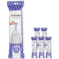 BRABANTIA PerfectFit szemeteszsák D méret 15-20L Multipack 120 zsák 6 tekercs 20 zsák/tekercs - 138201