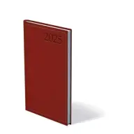 KALENDART Traditional pocket calendar weekly layout portrait 2025 burgundy