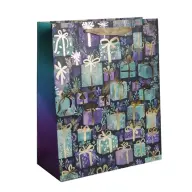 IRIS Ajándék papírtasak matt 26x32cm kék-lila