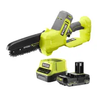 RYOBI 18V One Plus 15cm-es mini Kettensäge + 1x 2.0Ah Batterie + Ladegerät RY18PS15A-120