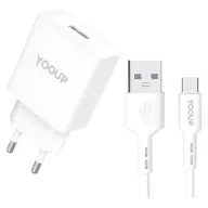 YOOUP NC76-A + NB36-P9-1M mrežni punjač 12W + USB Type C kabel