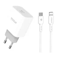 YOOUP NC60-C + NB36-CL-1M încărcător de rețea 20W + cablu Lightning