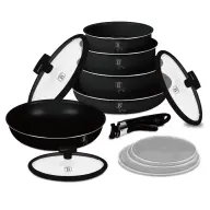 BERLINGER HAUS BH/8248 Matte Black Collection 12 parts cookware set Black