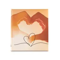 HAMA 7625 Buchalbum "Heart" 29x32 cm mit 60 weißen Seiten