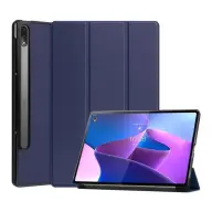 Tok álló bőr hatású (aktív FLIP oldalra nyíló TRIFOLD asztali tartó funkció) Lenovo Tab P12 Pro kék