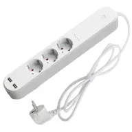 DENVER SHP-310U okosotthon hálózati 3 aljzat elosztó 2x USB 1.5m fehér