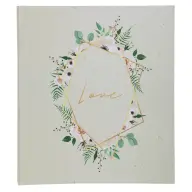 EXACOMPTA Fotoalbum mit Schraubbindung 29x32 cm 30 Blatt CHAMPETRE weiß