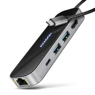 AXAGON HMC-6GLN USB-C 5Gbps GLASS 6in1 hub