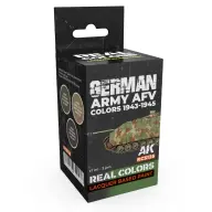 AK INTERACTIVE Real Colors Lacquer Based Paint German Army AFV Colors 1943-1945 lakk alapú festék készlet 3x 17ml