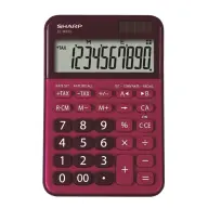 SHARP ELM-335B solarni stolni kalkulator crvena