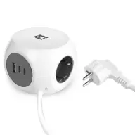 ACT CONNECTIVITY AC2420 Power strip 3 sockets 1x USB-A 2x USB-C 1.5m white