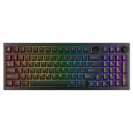 AVAX GM03 PRO 98% Gasket RGB tri-mode mechanikus billentyűzet Gateron Red Magyar fekete